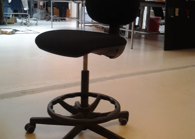 Sgabello con ruote