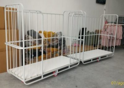 Carrello porta filato con paratoie